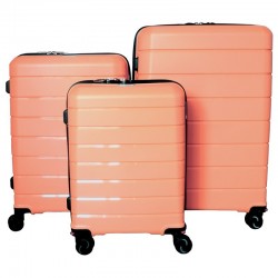 Vidutinis plastikinis lagaminas Gravitt PP03 exp V Rožinis (Rose Gold)