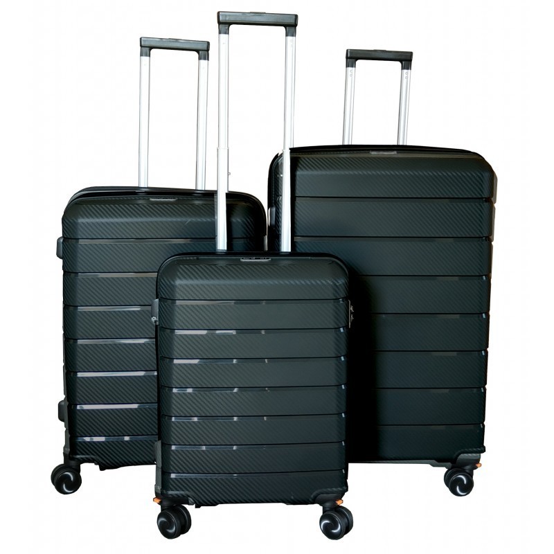 Didelis plastikinis lagaminas Gravitt PP03 exp D Juodas