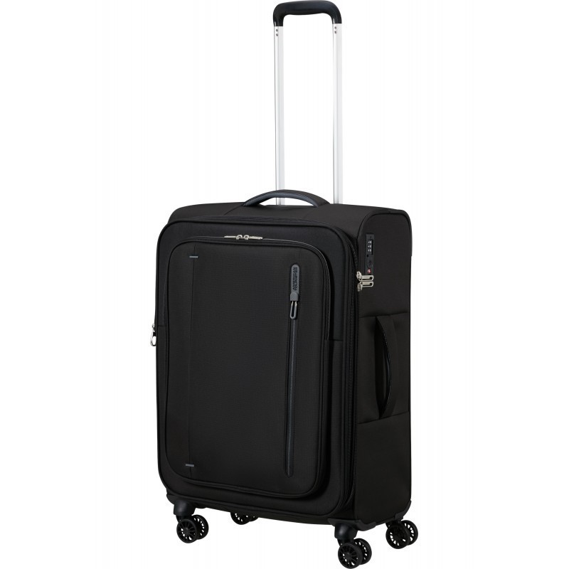 Vidējais koferis American Tourister Cloudrider V Jet Black