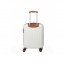 Mažas plastikinis lagaminas Travelite Bali M Baltas (White-cognac)