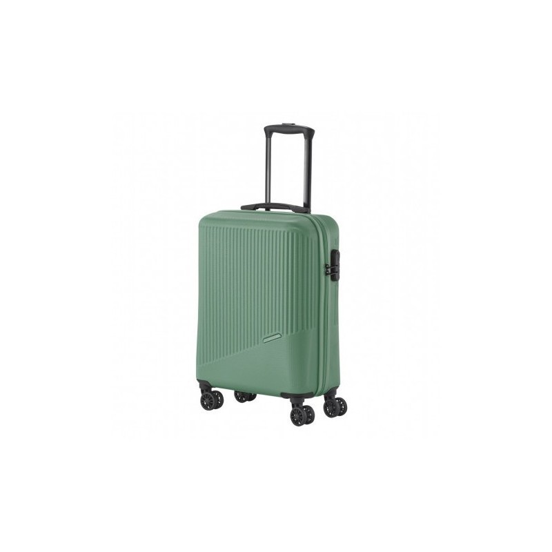 Mažas plastikinis lagaminas Travelite Bali M Tamsiai Žalias