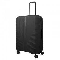 Liels plastmasas koferis Travelite Air Striped Black