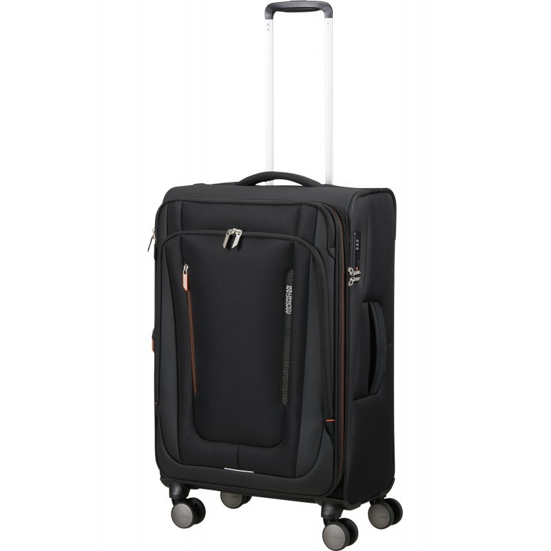 Vidējs koferis American Tourister Wanderlite V ēnas melns