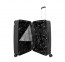 Didelis plastikinis lagaminas Paklite Potomac Stripe D Juodas