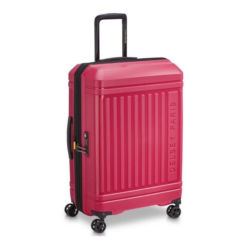 Vidutinis plastikinis lagaminas Delsey Lutece SE V Raudonas (Magenta)