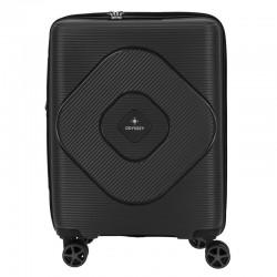 Rokas bagāža koferis Odyssey Troy M Black polipropilēns 55cm