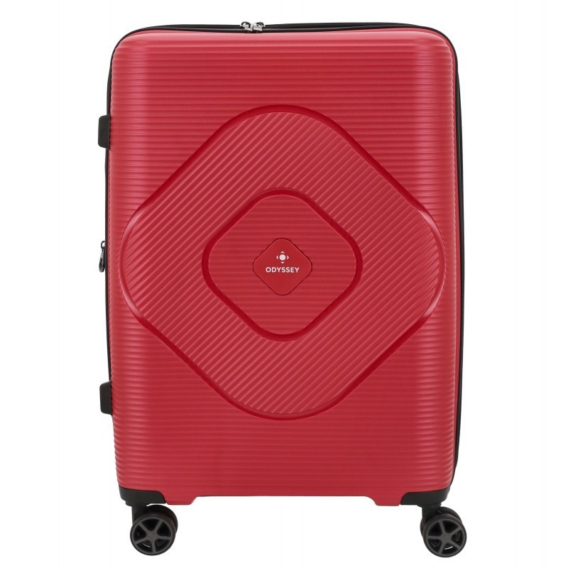 Vidēja izmēra koferis Odyssey Troy V Raspberry red polipropilēns