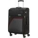 American Tourister Sky Surfer V vidēja izmēra auduma čemodāns, black-red