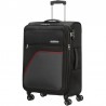 American Tourister Sky Surfer V vidēja izmēra auduma čemodāns, black-red