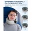 Ergonominė kelioninė kaklo pagalvė su memory užpildu pilka