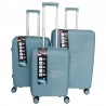 Didelis plastikinis lagaminas Gravitt GR088 D Mėlynas (Grey blue)