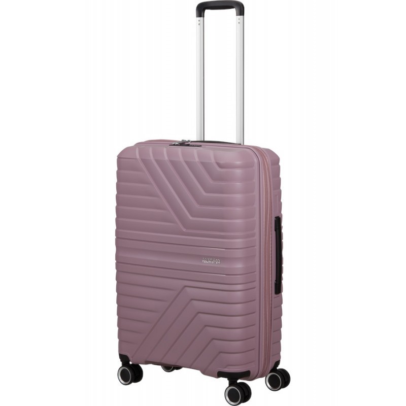 Vidutinis lagaminas American Tourister FlyTwist V Rožinis (Frosted Blush)