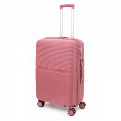 Vidutinis plastikinis lagaminas Gravitt GR088 V Rožinis (Rose Gold)