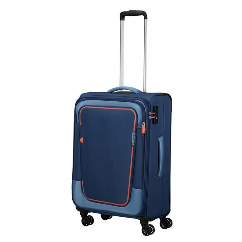 Vidējais koferis American Tourister Pulsonic V Combat Navy