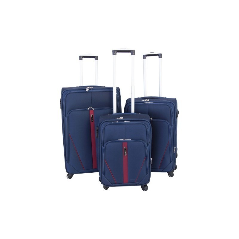 Vidējais koferis Gravitt 1702-4V Navy 