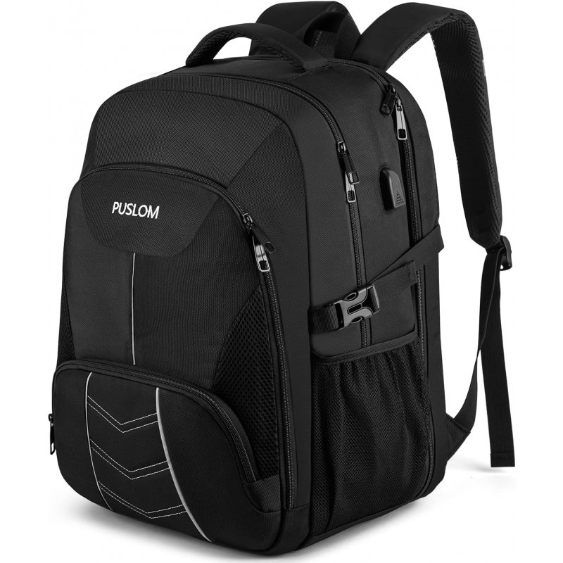 Īpaši liela XL izmēra mugursoma 55L, 18,4 collu klēpjdatora maciņš - Pulson black - no izstādes Īpaši liela XL izmēra mugursoma 55L, 18,4 collu klēpjdatora maciņš - Pulson black - no izstādes