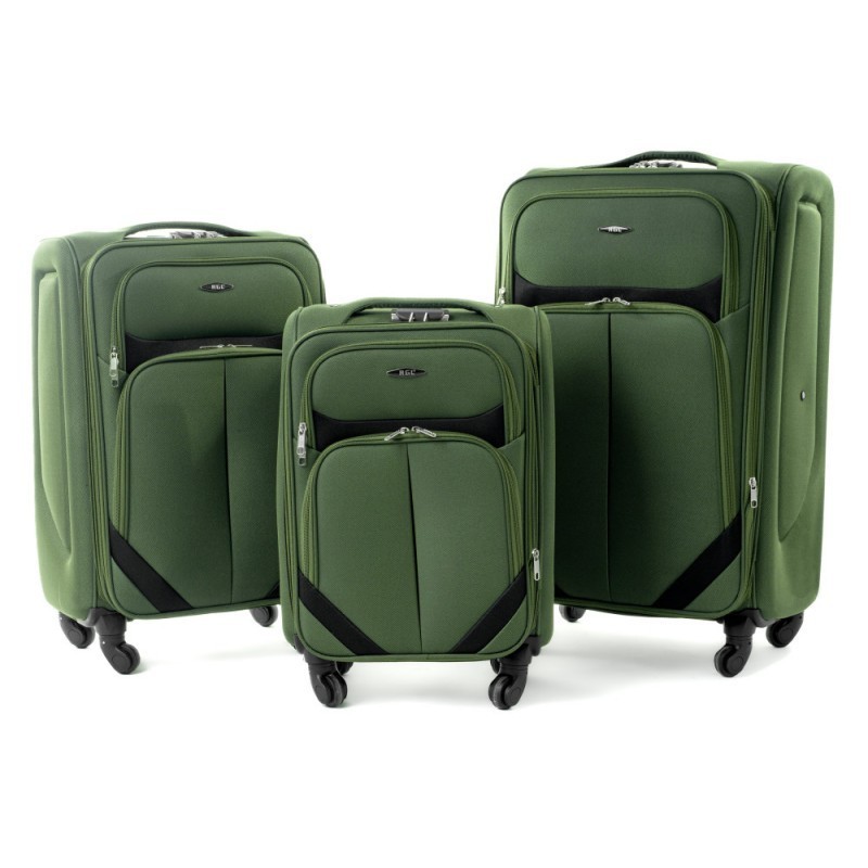 Vidējais koferis RGL S-010 V green-black Vidējais koferis RGL S-010 V green-black