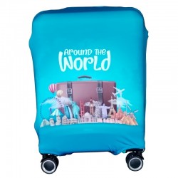 Vidējais koferu čehols Around the World - Cover for Medium size luggage